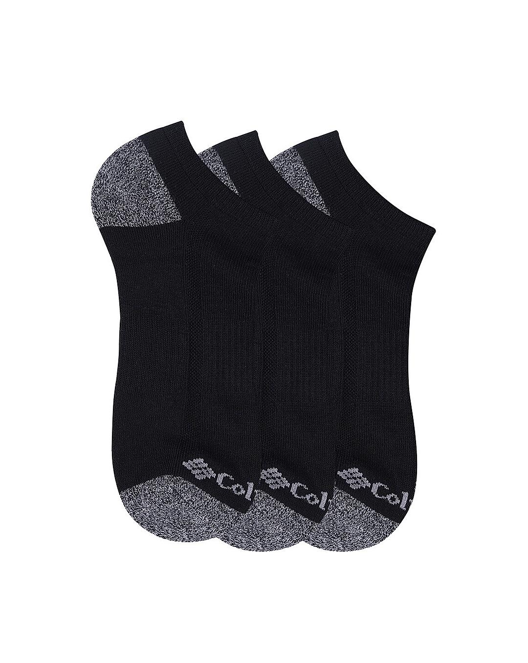 Columbia Men Black Socks Mn No-Show-Hcush-H&T (Pair of 3) (Not Returnable)