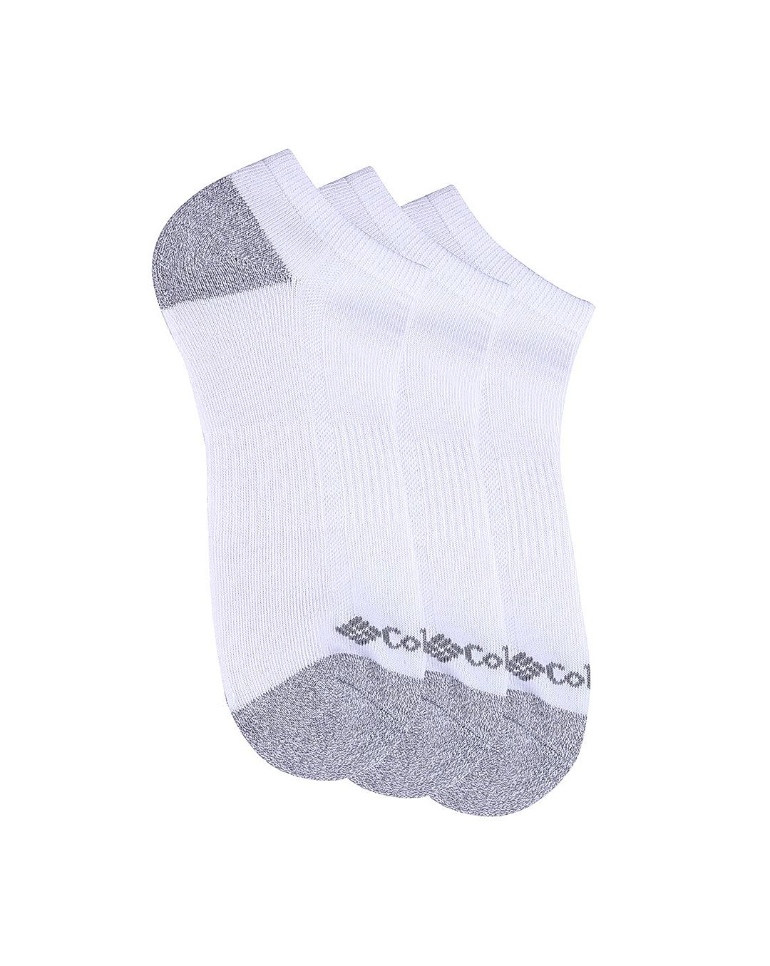 Columbia Men White Socks Mn No-Show-Hcush-H&T (Pair of 3) (Not Returnable)