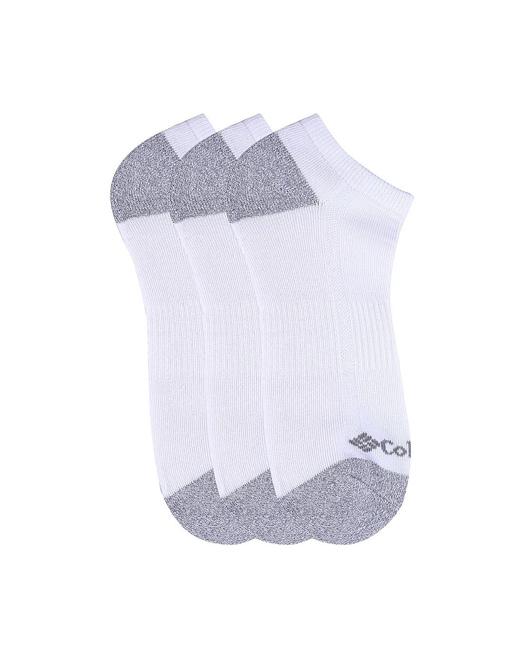 Columbia Men White Socks Mn No-Show-Hcush-H&T (Pair of 3) (Not Returnable)