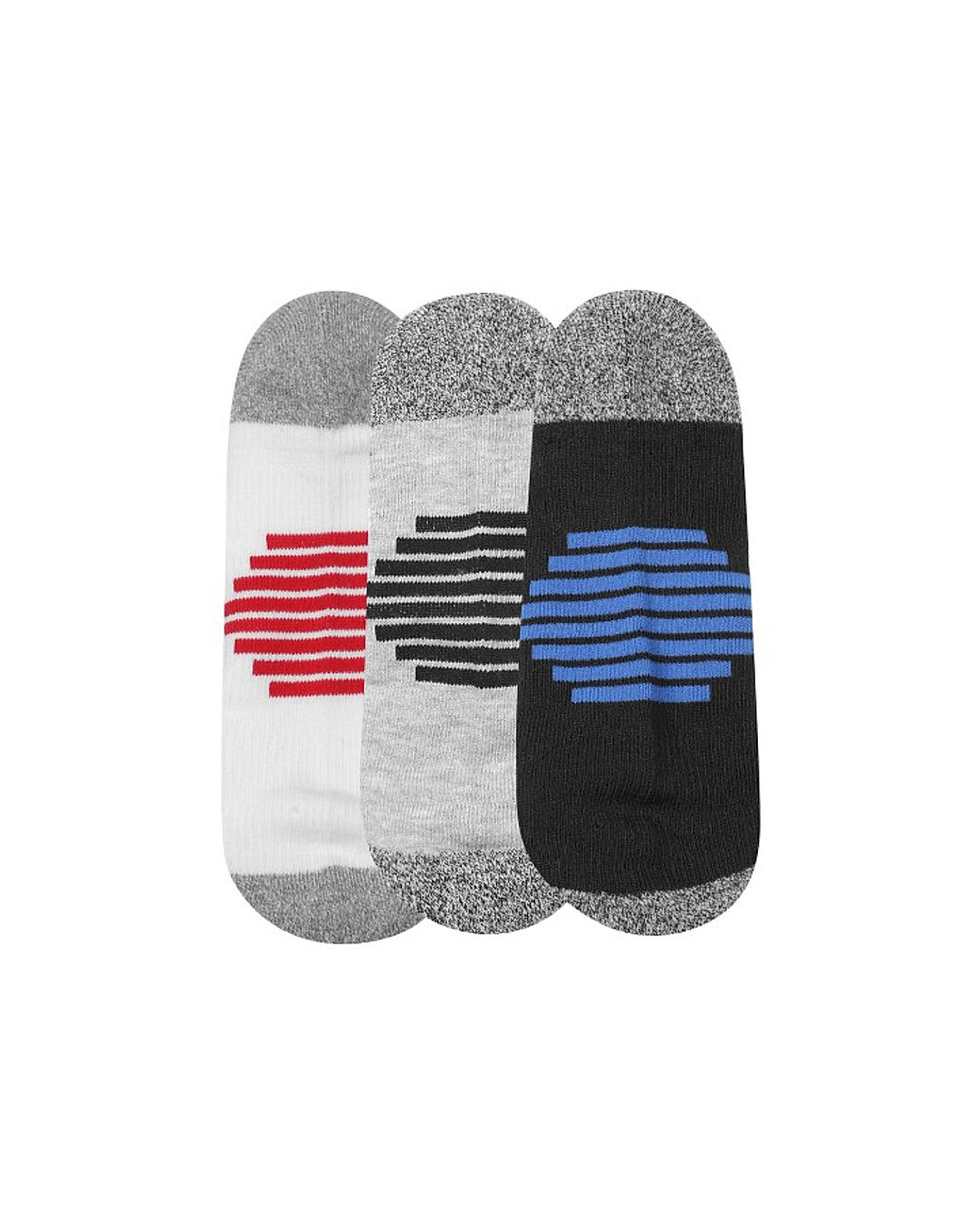 Columbia Men Multi PFG Accent Stripe Eclipse Liner Socks (Pack of 3) (Not Returnable)