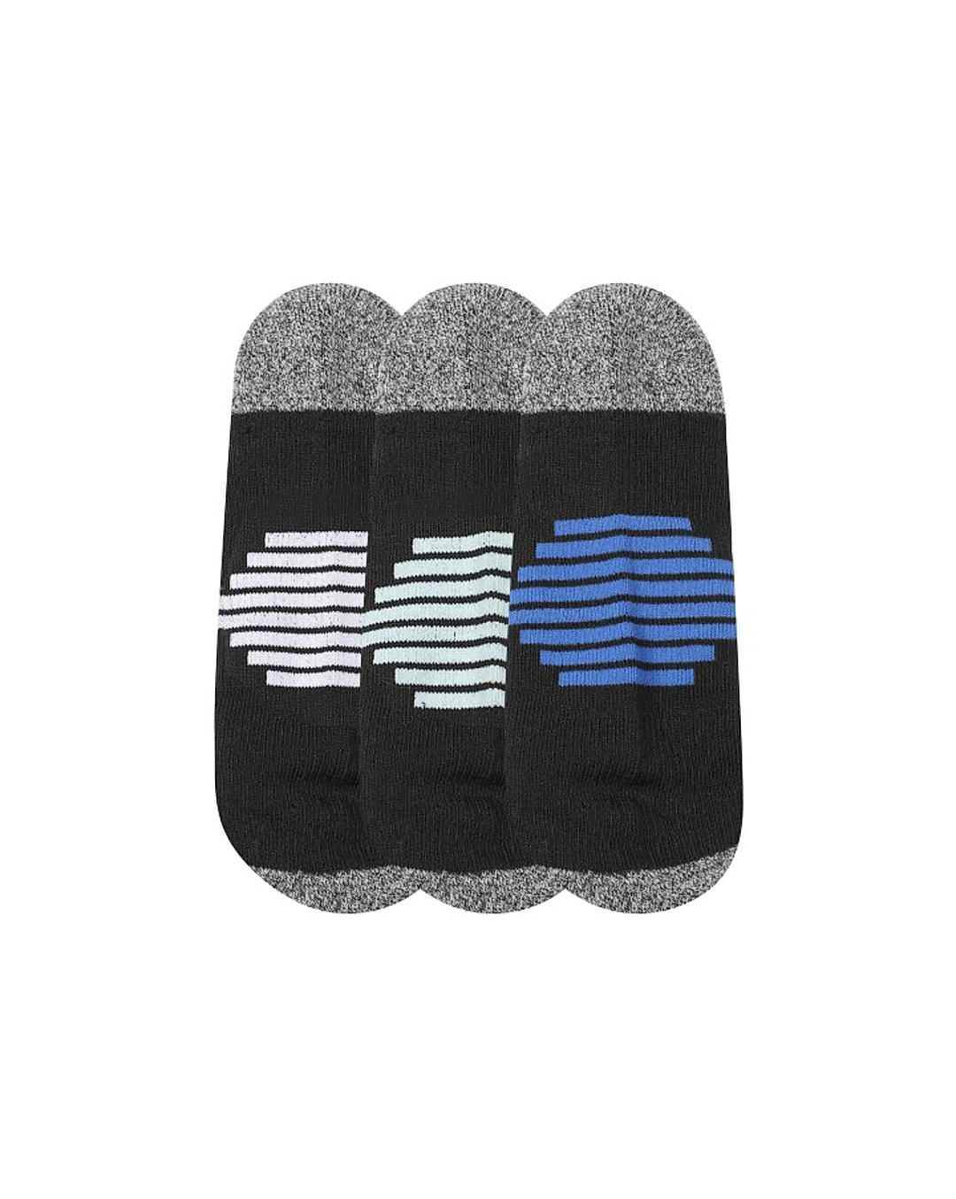 Columbia Men Black PFG Accent Stripe Eclipse Liner Socks (Pack of 3) (Not Returnable)