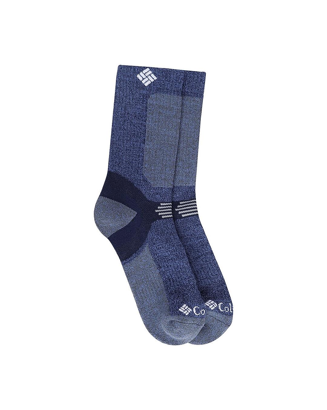 Columbia Unisex Blue Socks Ux Hk-Ltcropcrew (Pair of 1) (Not Returnable)