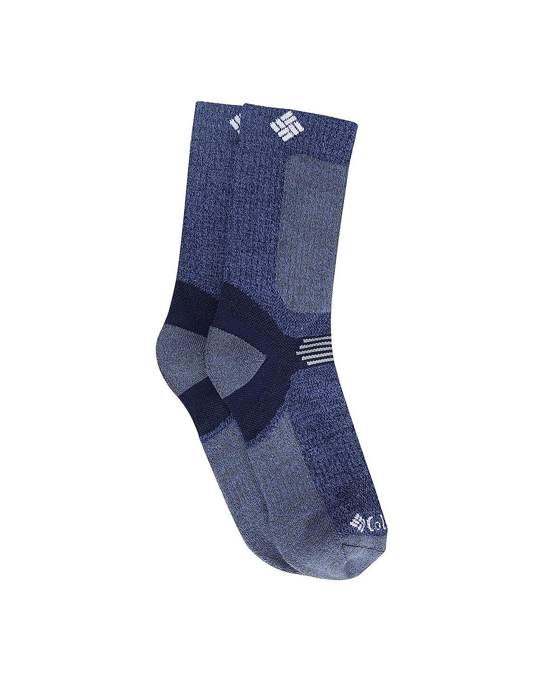 Columbia Unisex Blue Socks Ux Hk-Ltcropcrew (Pair of 1) (Not Returnable)