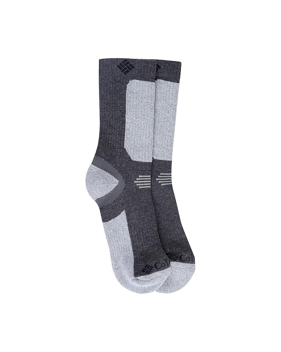 Columbia Unisex Grey Socks Ux Hk-Ltcropcrew (Pair of 1) (Not Returnable)