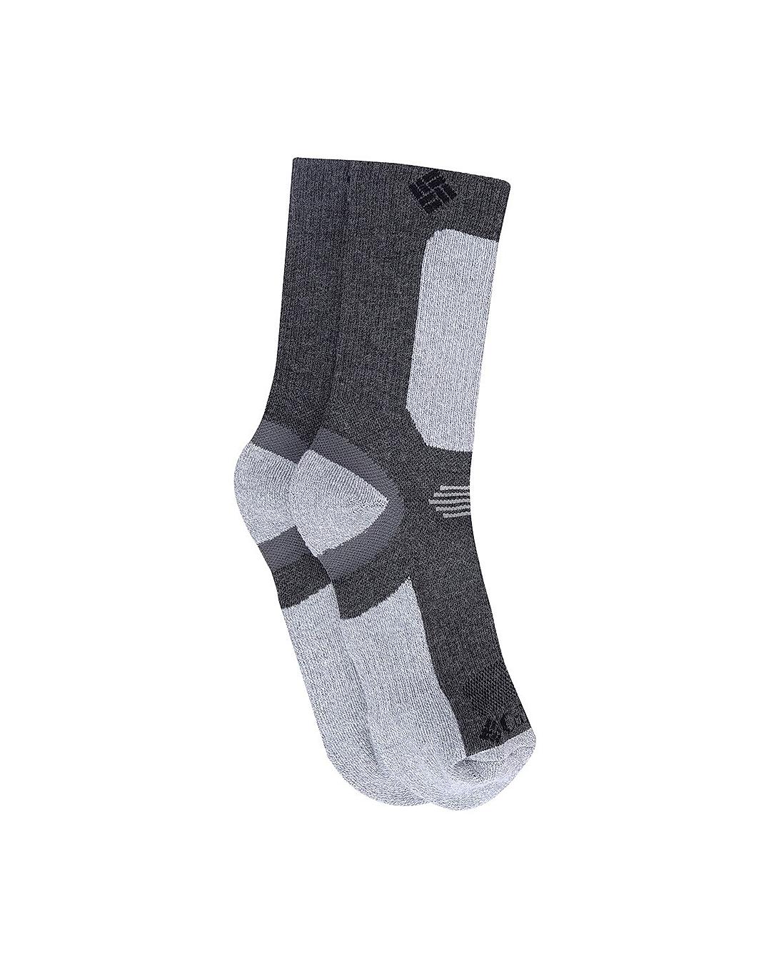 Columbia Unisex Grey Socks Ux Hk-Ltcropcrew (Pair of 1) (Not Returnable)