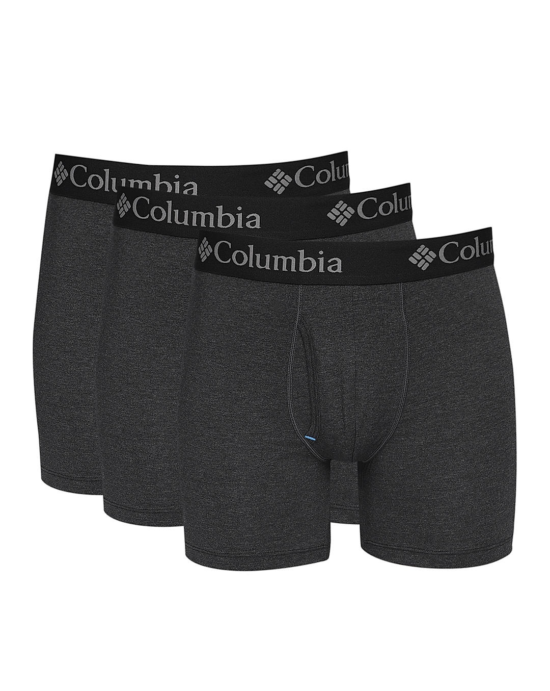 Columbia Men Black Performance Cotton / Stretch Boxer Briefs Packe of 3  (Not Returnable)