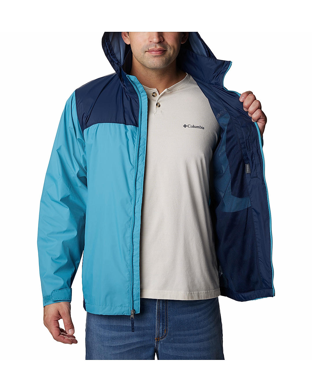 Buy Columbia Men Blue Glennaker Lake Rain Jacket Online at Adventuras 517638