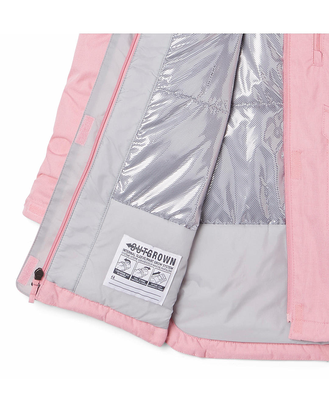 Columbia Kids Girls Pink Omni-Heat Reflective Suttle Mountain Long Insulated Jacket