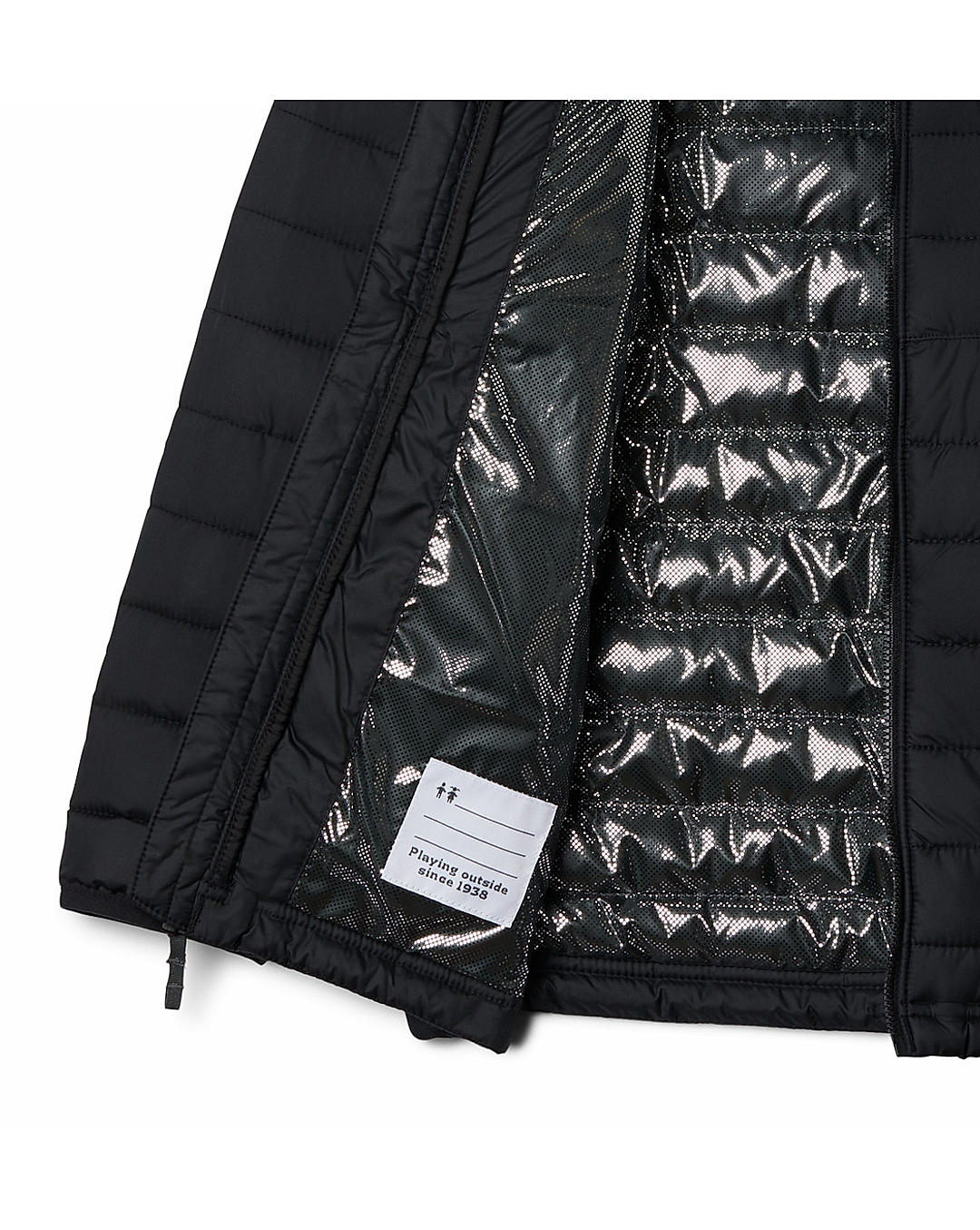 Columbia Kids Boys Black Omni-Heat Reflective Powder Lite  Jacket