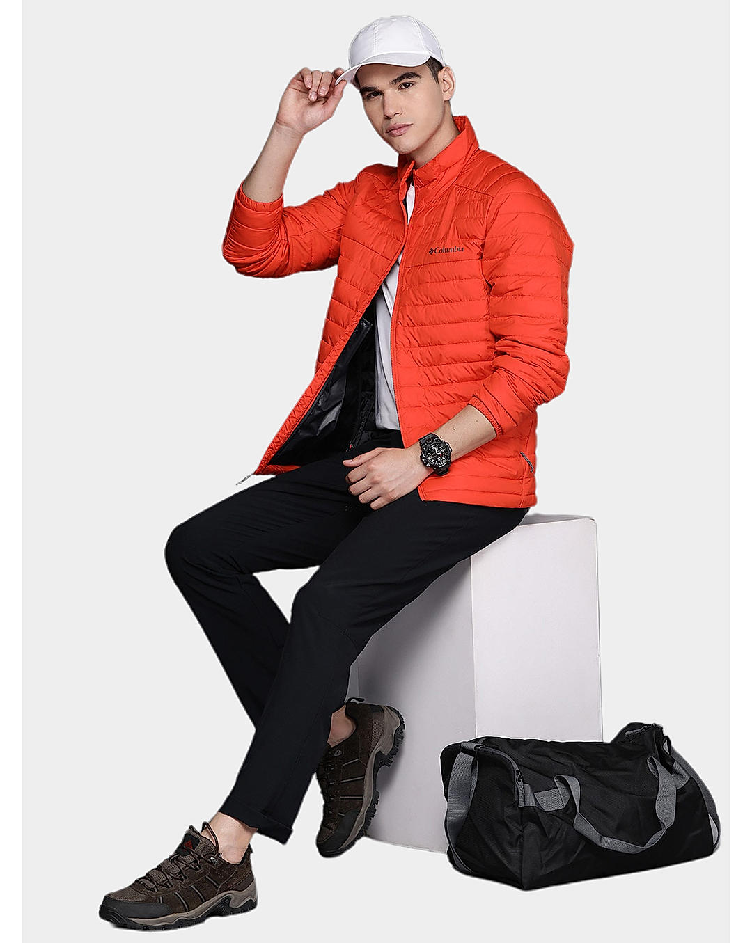 Columbia Mens Orange  Silver Falls Jacket