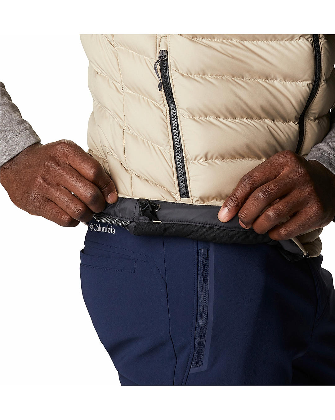 Columbia Men Beige Powder Lite Vest