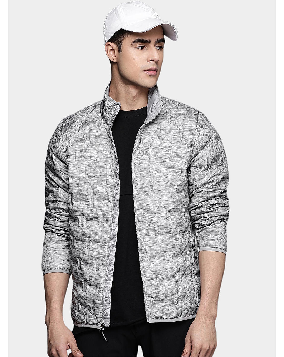 Columbia Mens Grey Omni-Heat Reflective Delta Ridge Down Jacket