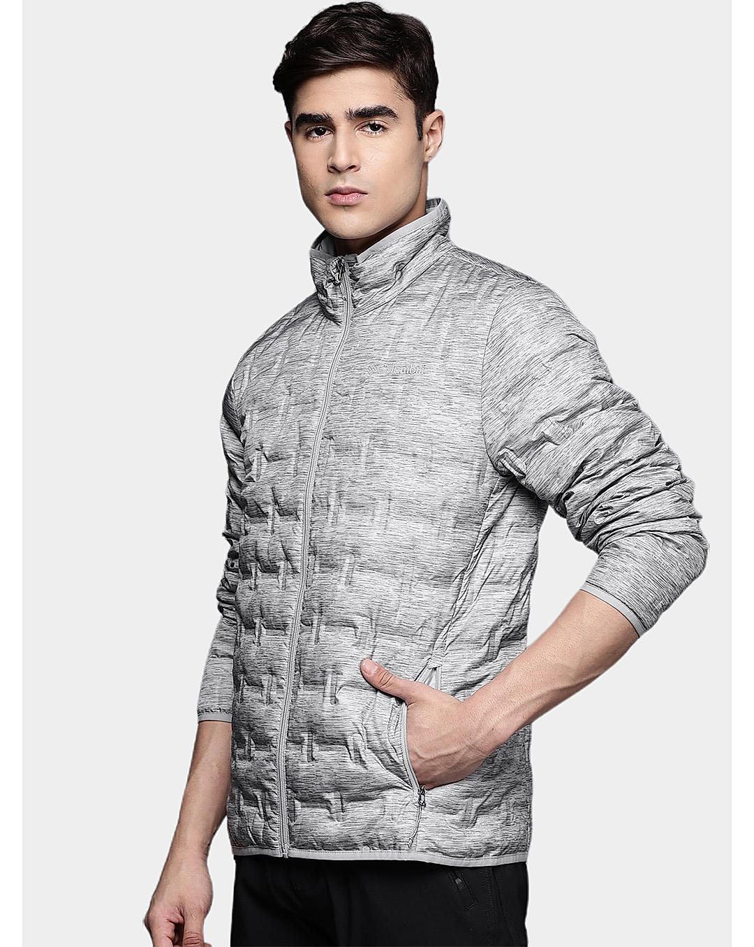 Columbia Mens Grey Omni-Heat Reflective Delta Ridge Down Jacket
