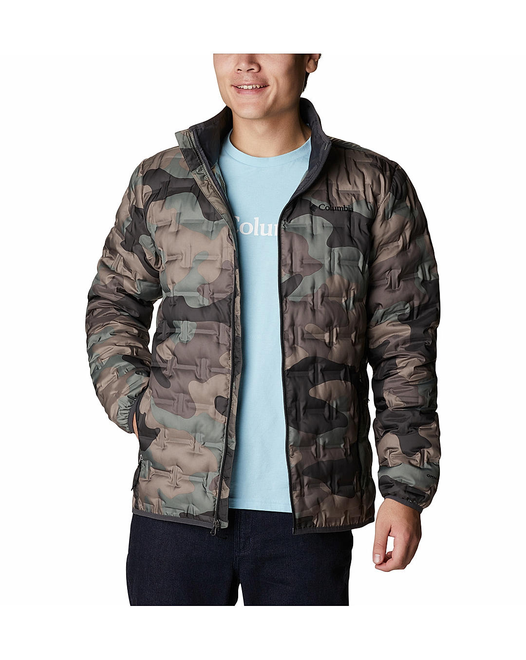 Columbia Mens Green Omni-Heat Reflective Delta Ridge Down Jacket