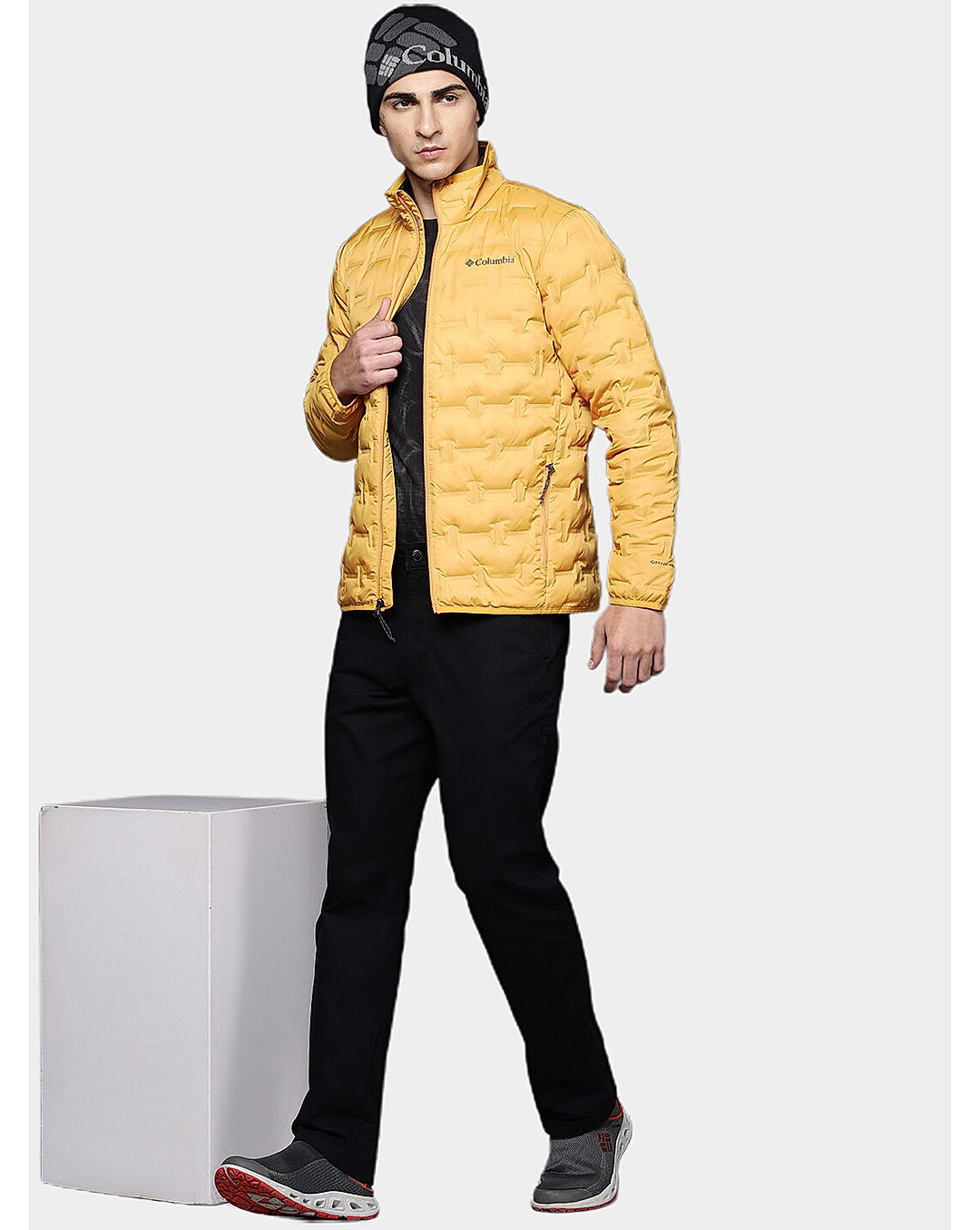 Columbia Mens Yellow Omni-Heat Reflective Delta Ridge Down Jacket