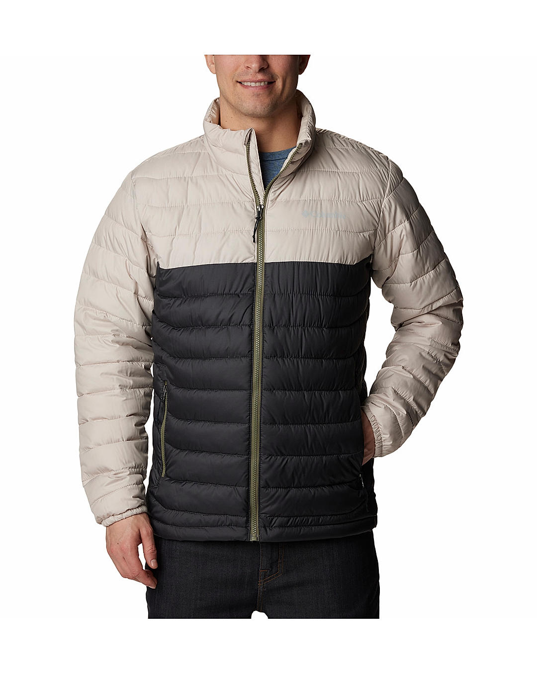 Columbia Mens Beige Omni-Heat Reflective Powder Lite Jacket
