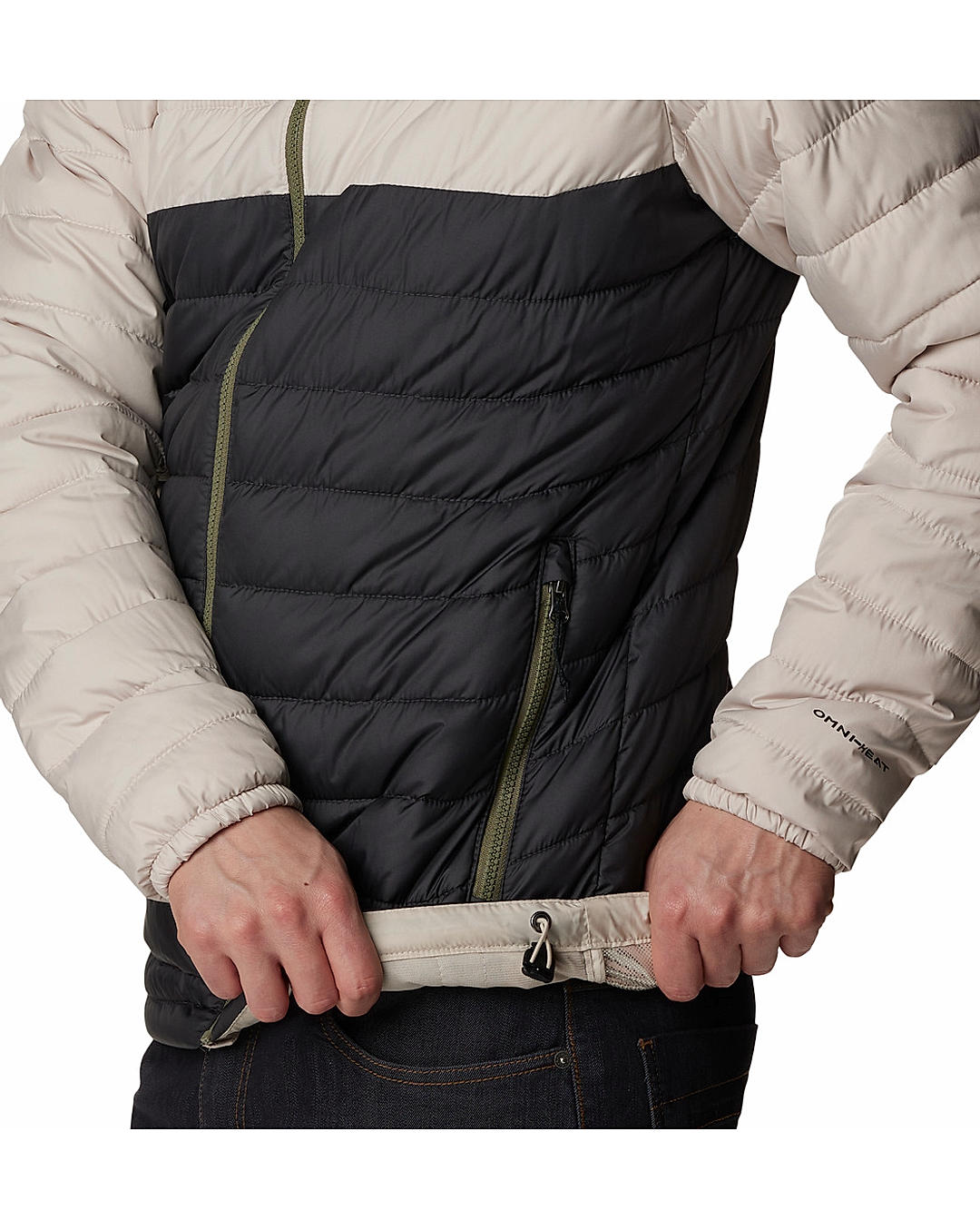Columbia Mens Beige Omni-Heat Reflective Powder Lite Jacket