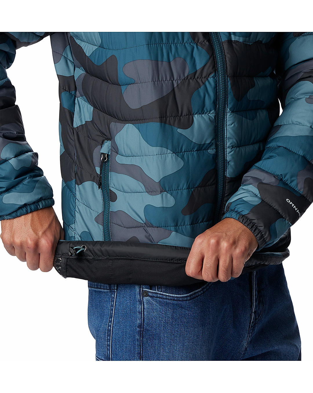 Columbia Mens Blue Omni-Heat Reflective Powder Lite Jacket