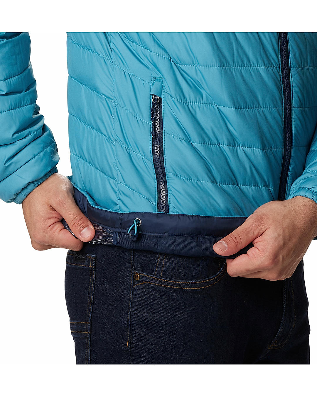 Columbia Mens Blue Omni-Heat Reflective Powder Lite Jacket