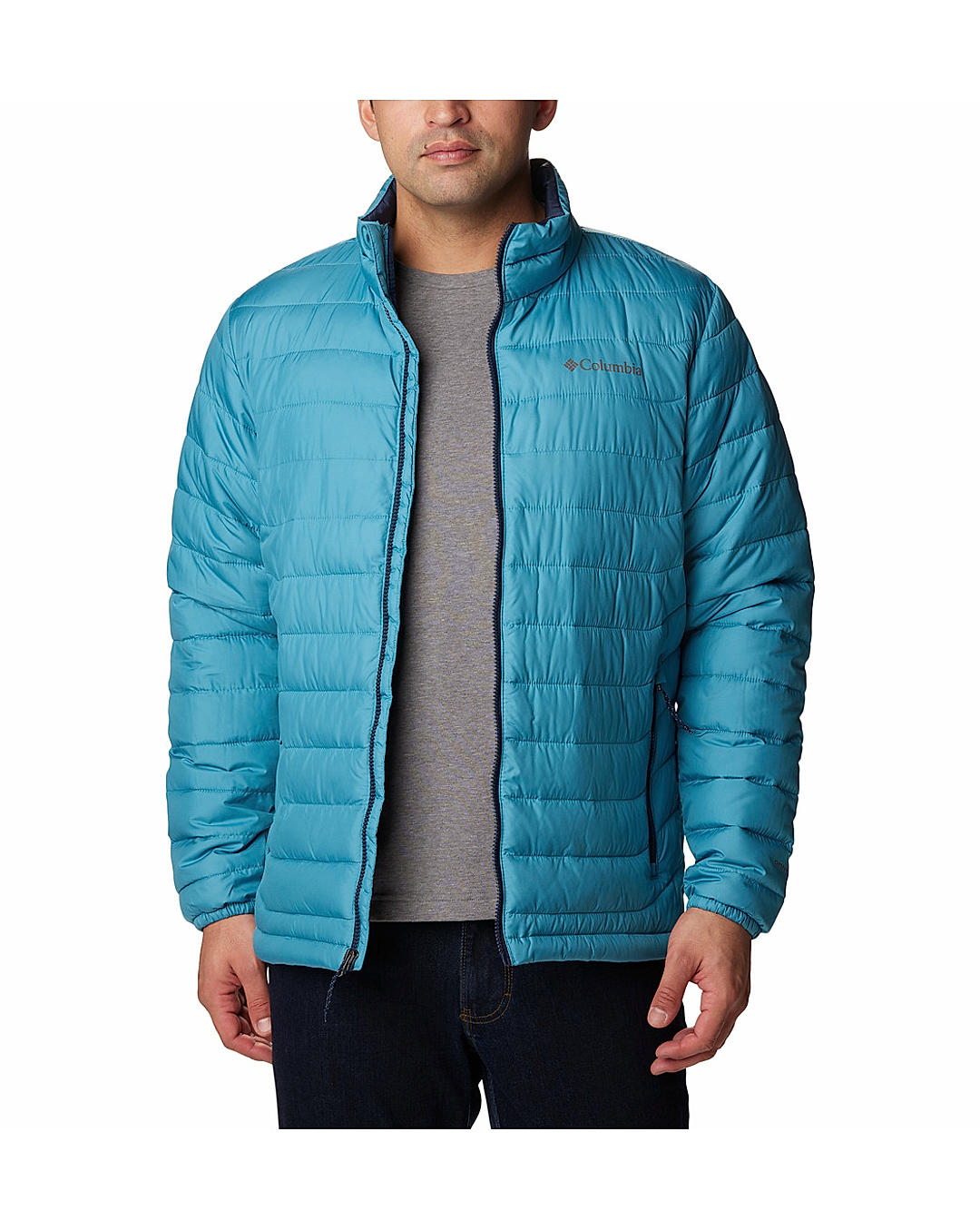 Columbia Mens Blue Omni-Heat Reflective Powder Lite Jacket