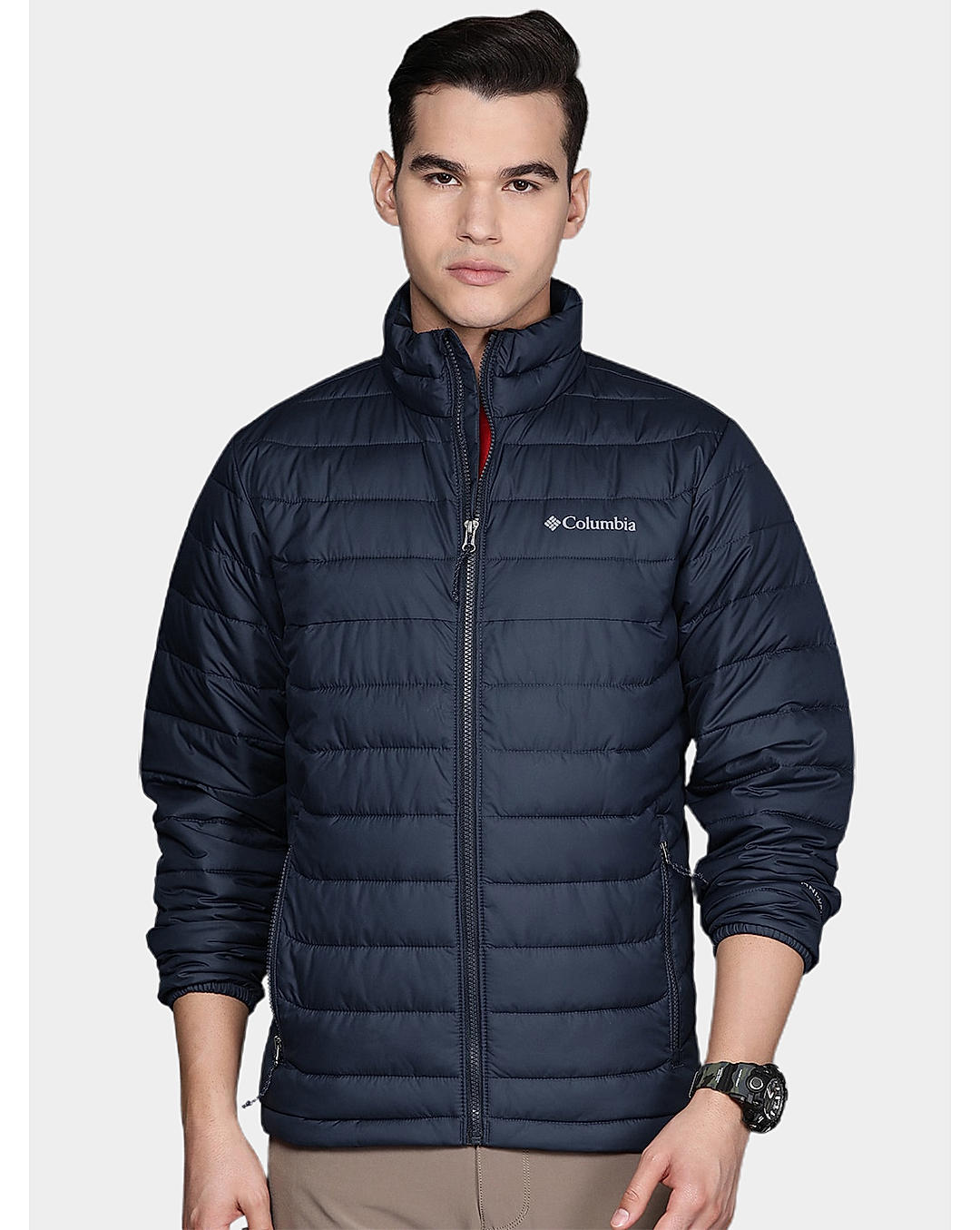 Columbia Mens Navy Omni-Heat Reflective Powder Lite Jacket