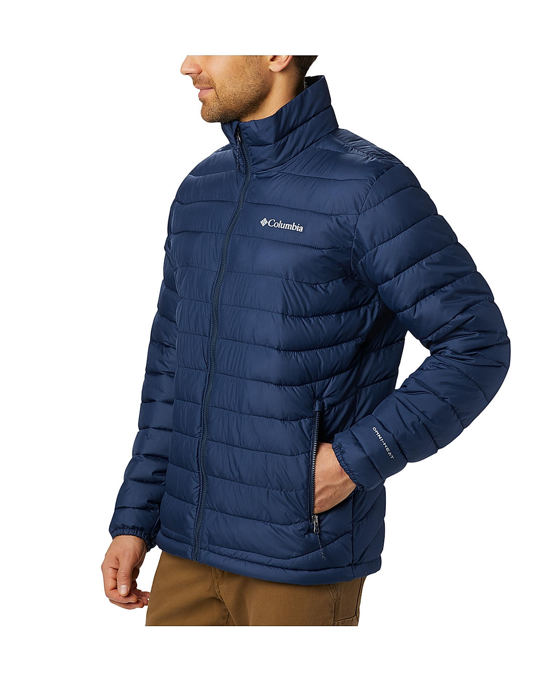 Columbia Mens Navy Omni-Heat Reflective Powder Lite Jacket