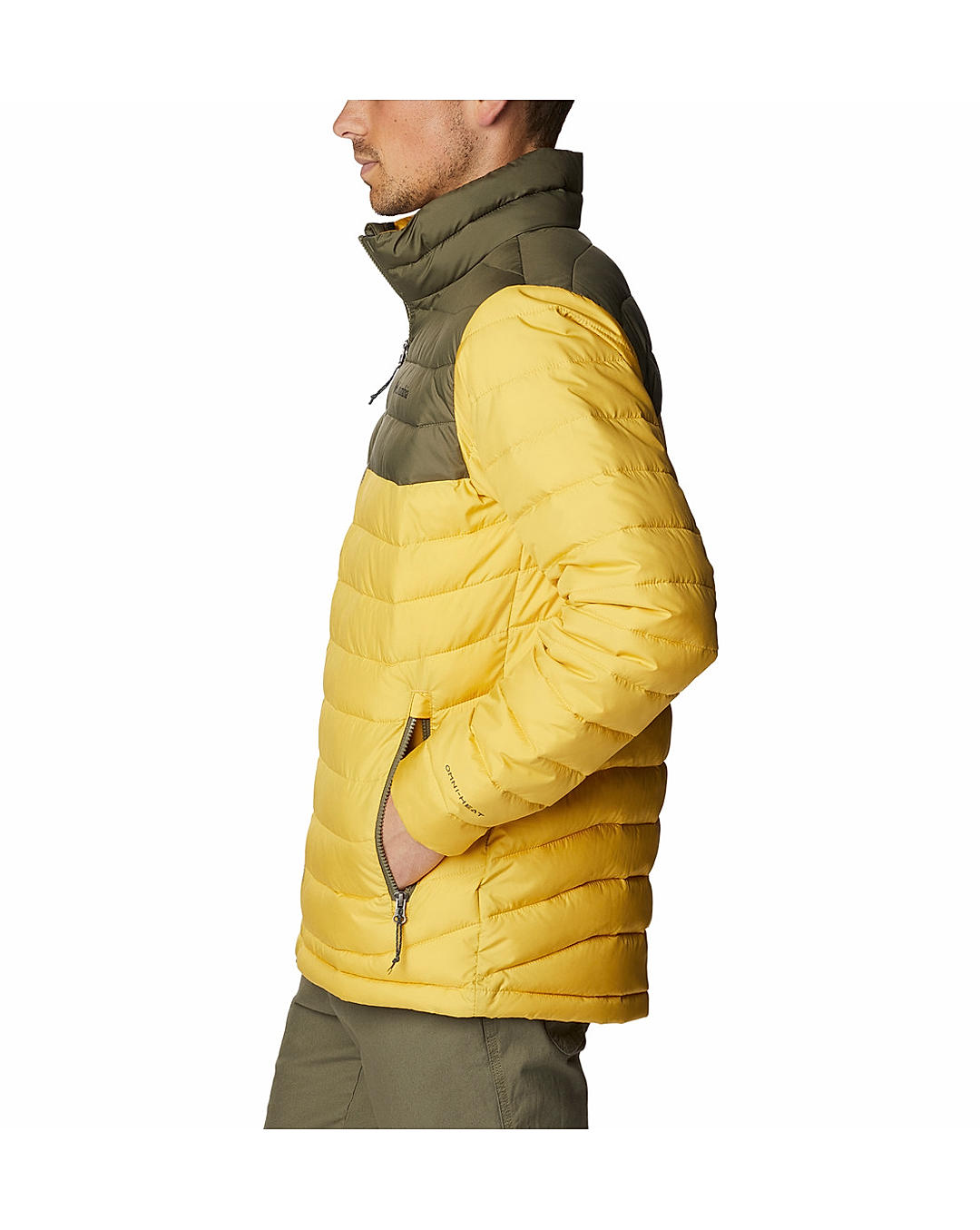 Columbia Mens Yellow Omni-Heat Reflective Powder Lite Jacket