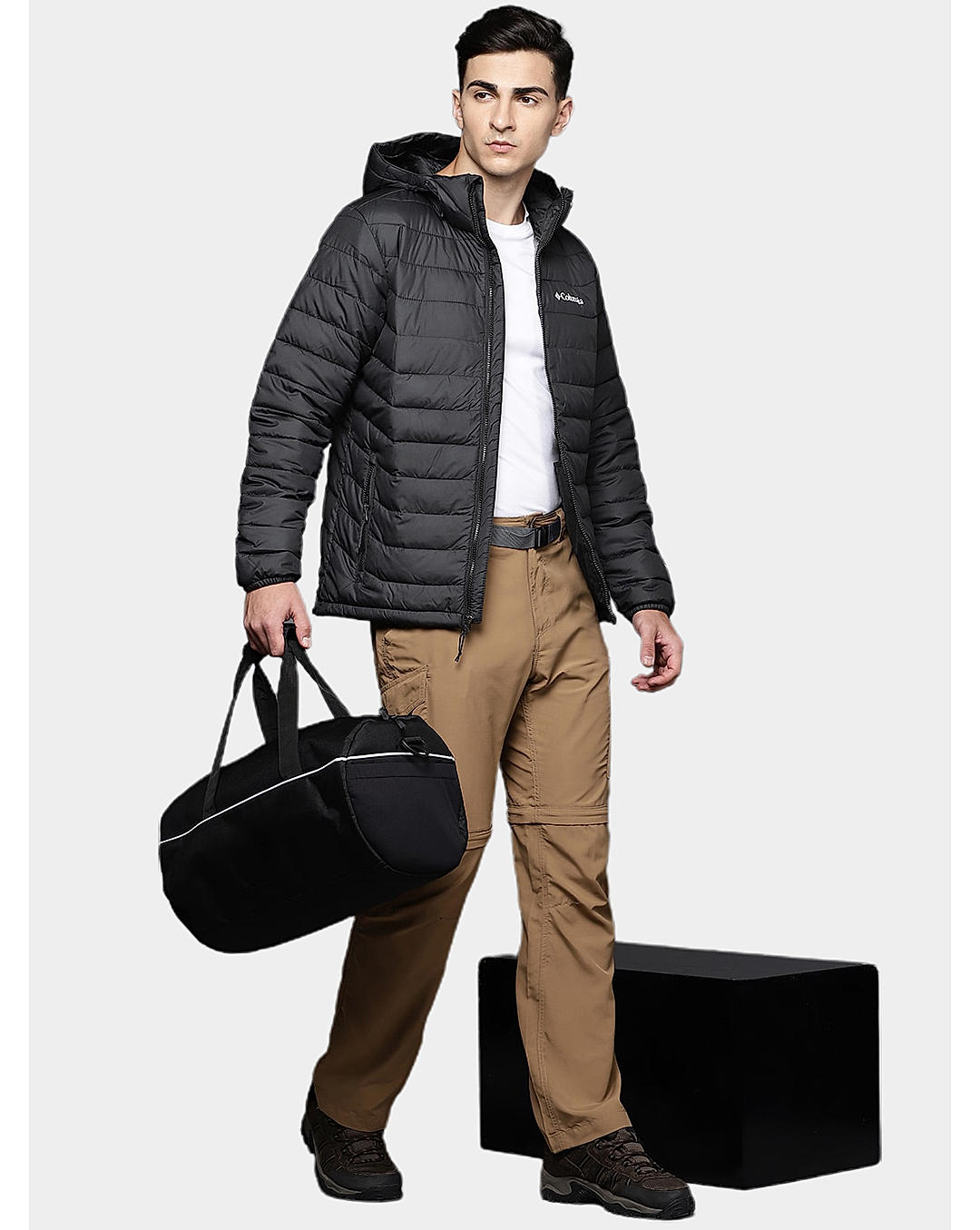 Columbia Mens Black Omni-Heat Reflective Powder Lite Jacket
