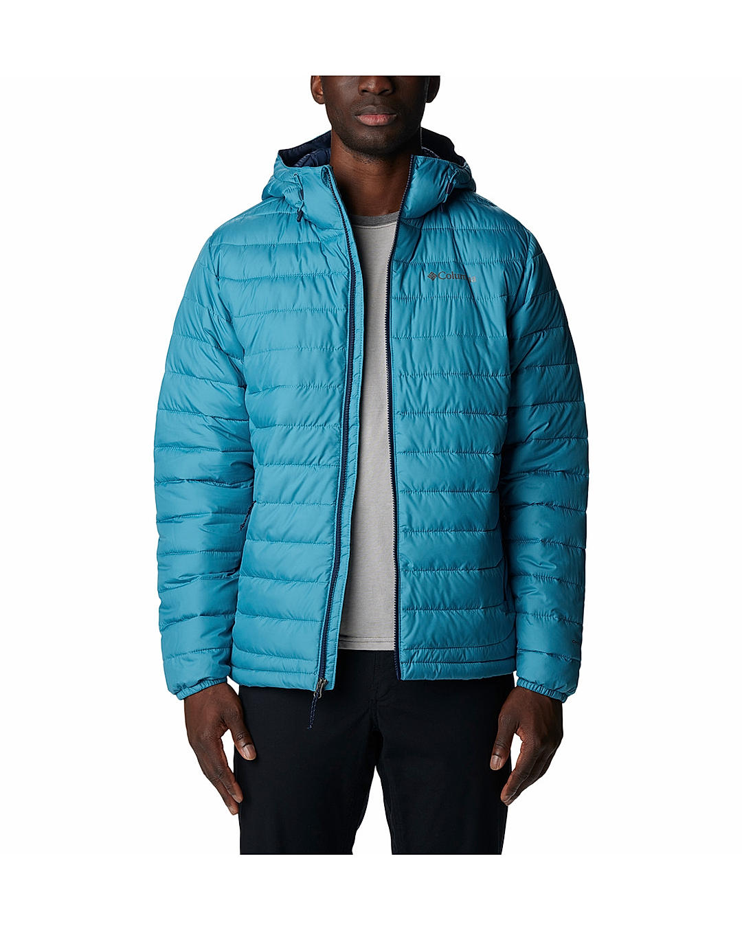 Columbia Mens Blue Omni-Heat Reflective Powder Lite Jacket