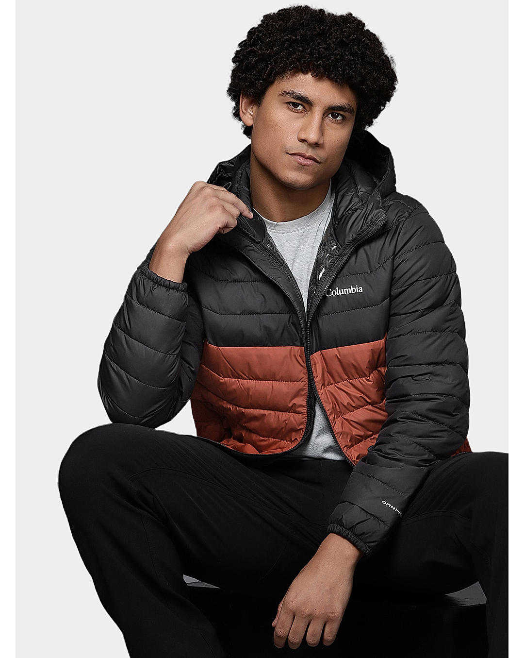 Columbia Mens Orange Omni-Heat Reflective Powder Lite Jacket