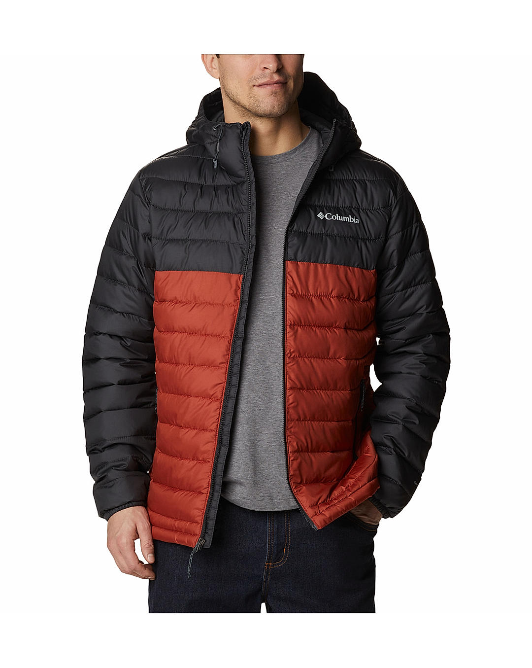 Columbia Mens Orange Omni-Heat Reflective Powder Lite Jacket