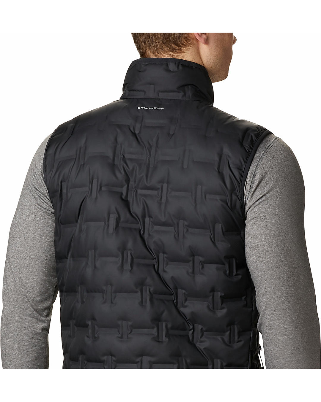 Columbia Men Black Delta Ridge Down Vest Jacket 