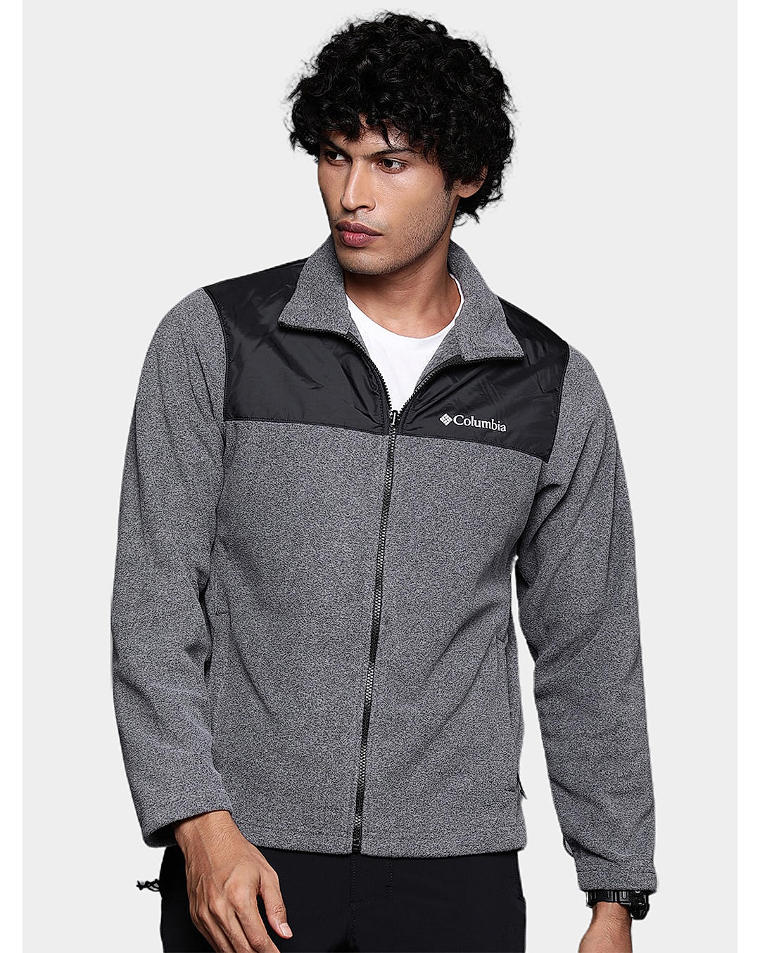 Columbia Mens Orange Omni-Heat Reflective Bugaboo II Fleece Interchange Jacket