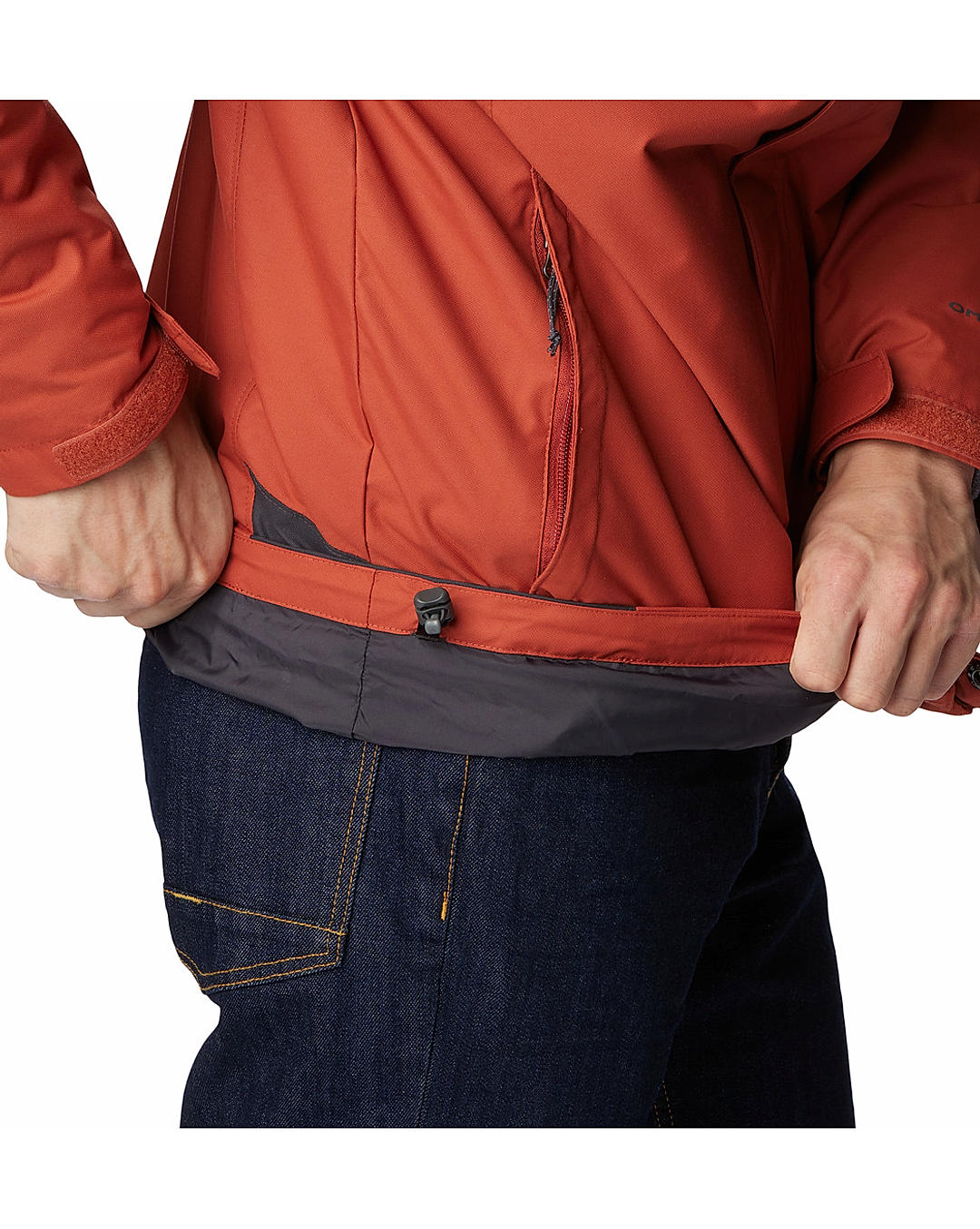 Columbia Mens Orange Omni-Heat Reflective Bugaboo II Fleece Interchange Jacket