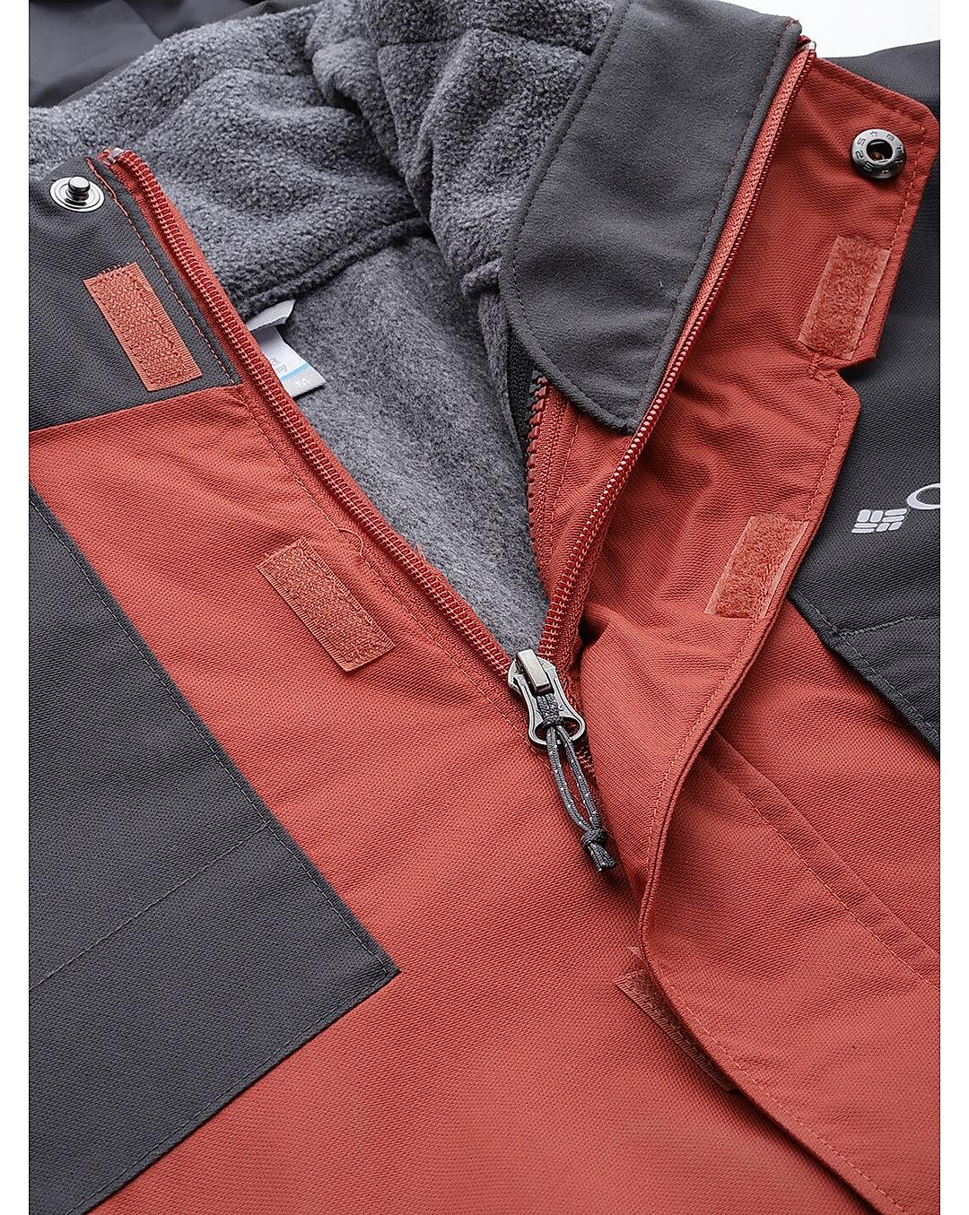 Columbia Mens Orange Omni-Heat Reflective Bugaboo II Fleece Interchange Jacket