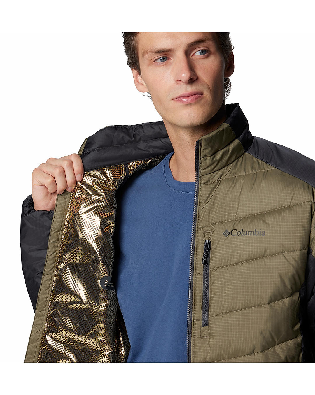Columbia Mens Olive Omni-Heat Infinity Labyrinth Loop II Jacket