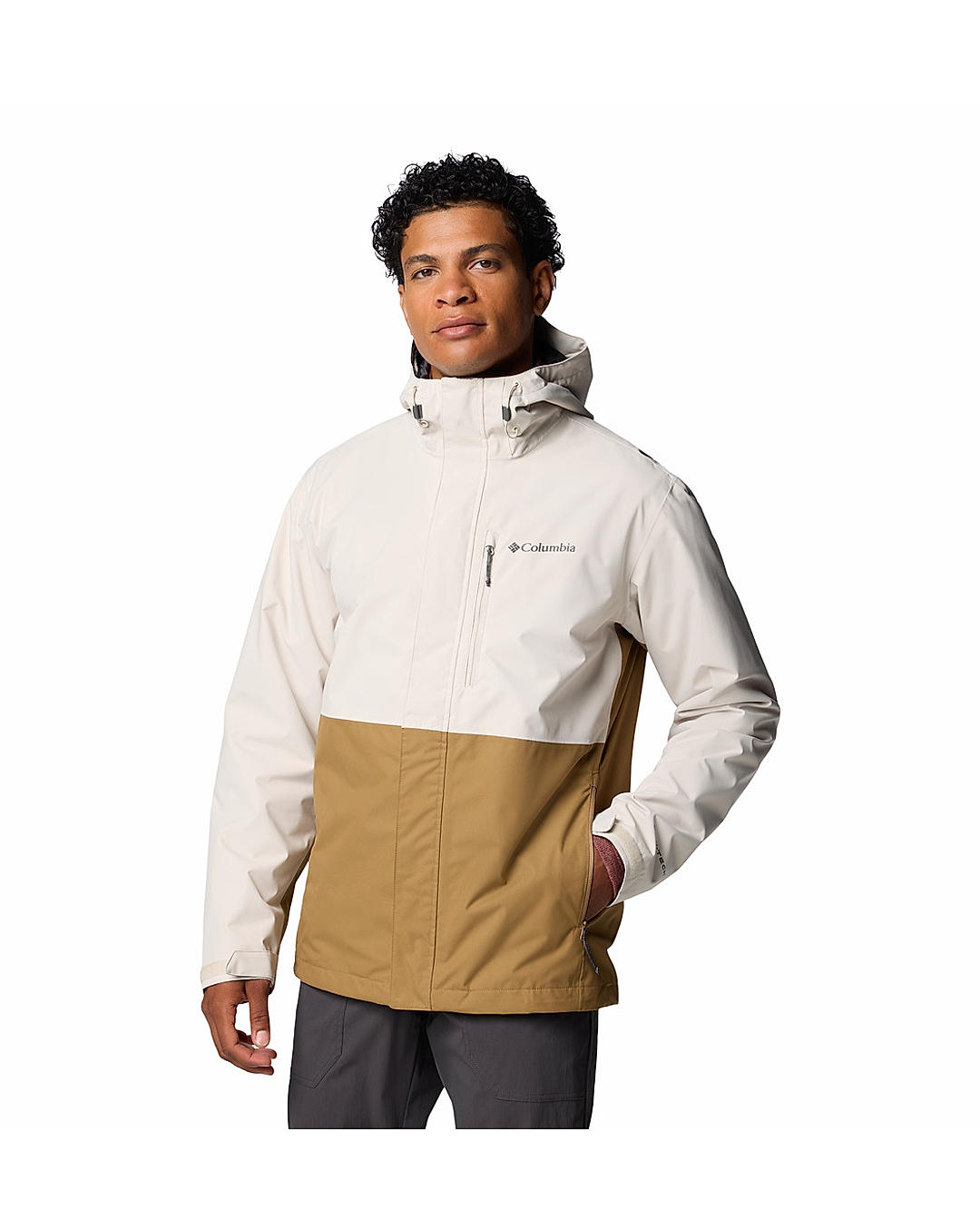 Columbia Mens Beige Omni-Tech Hikebound II Rain Jacket