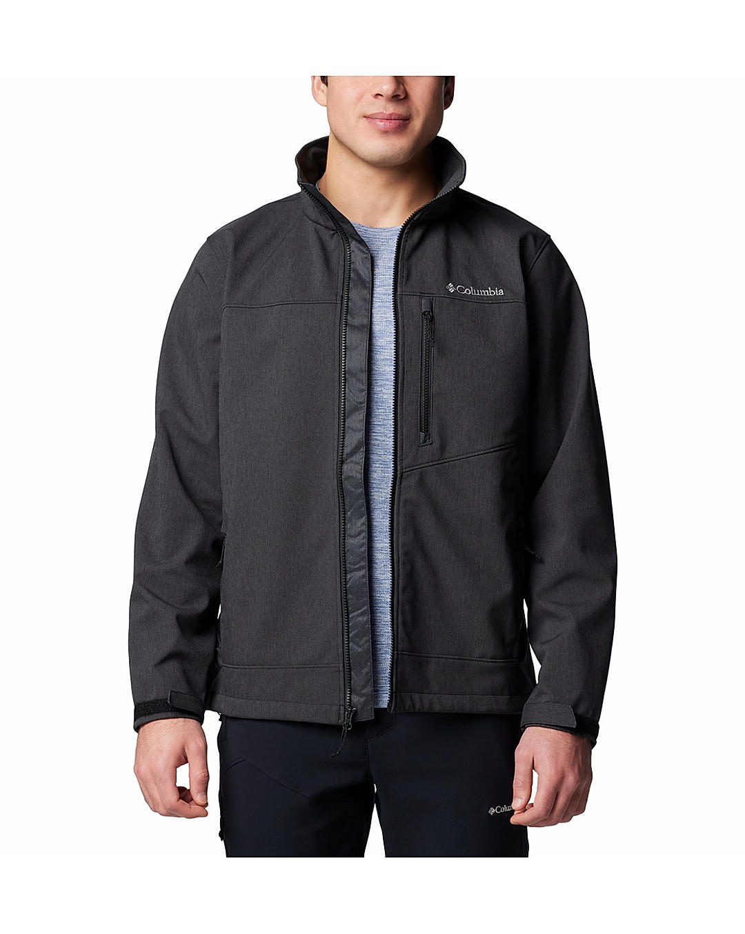 Columbia Mens Black Omnishield Cruiser Valley II Softshell Water and Wind Resistant Jacket