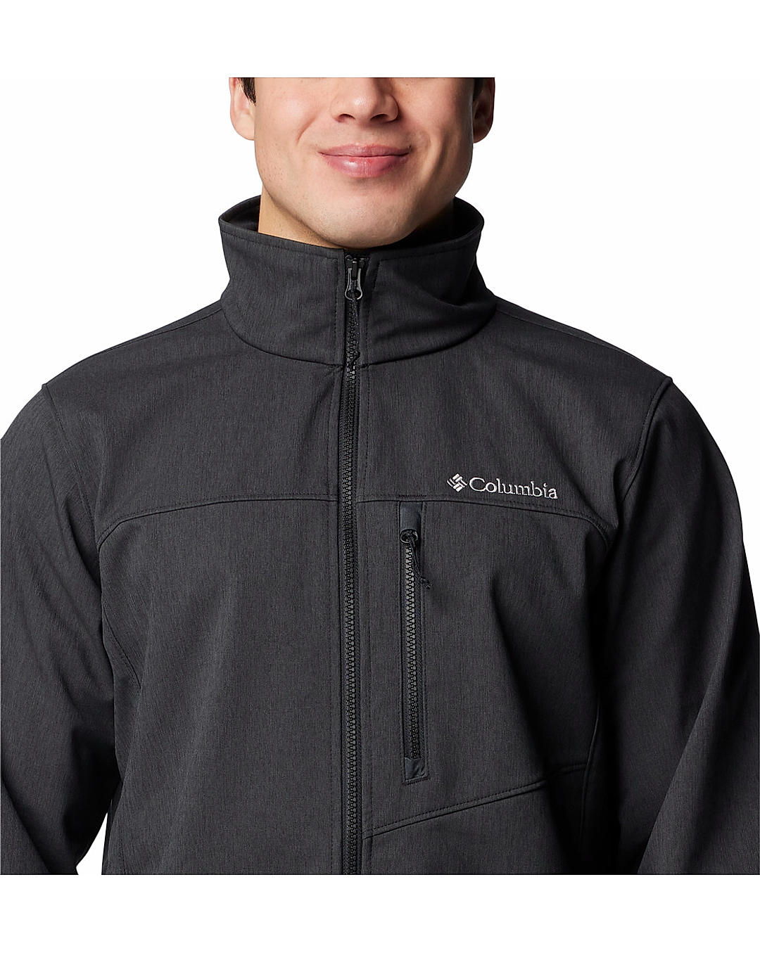 Columbia Mens Black Omnishield Cruiser Valley II Softshell Water and Wind Resistant Jacket
