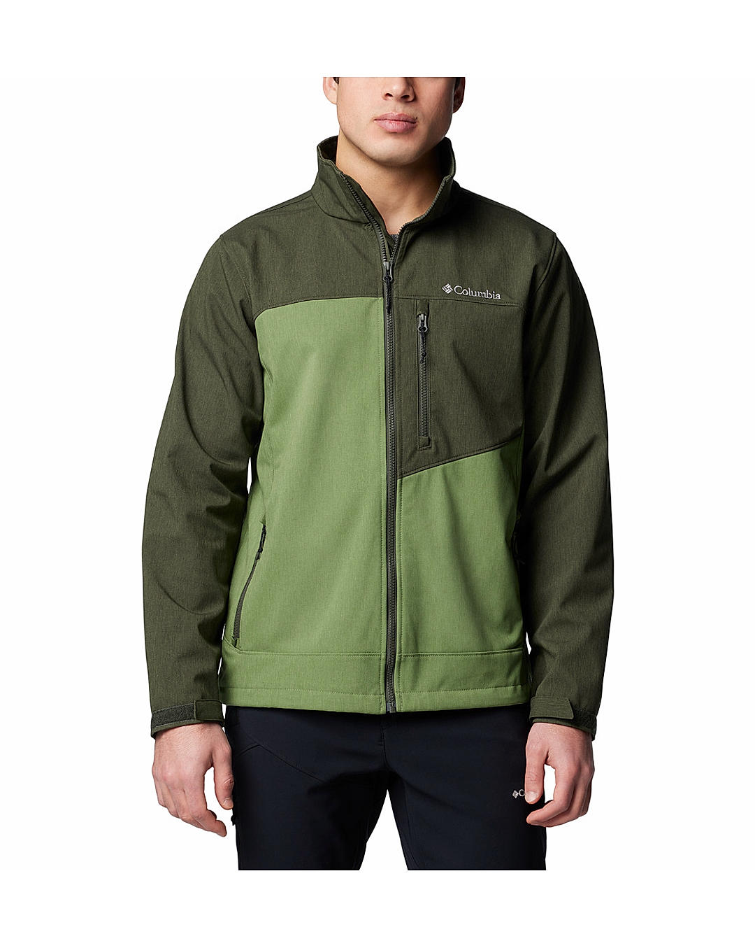 Columbia Mens Green Omnishield Cruiser Valley II Softshell Water and Wind Resistant Jacket