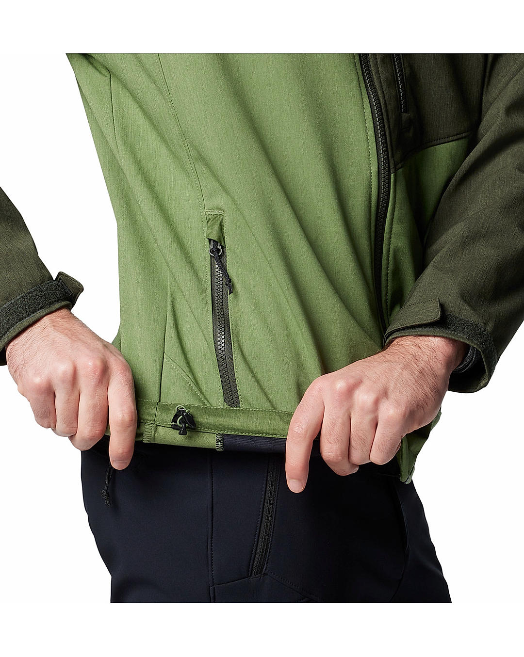 Columbia Mens Green Omnishield Cruiser Valley II Softshell Water and Wind Resistant Jacket