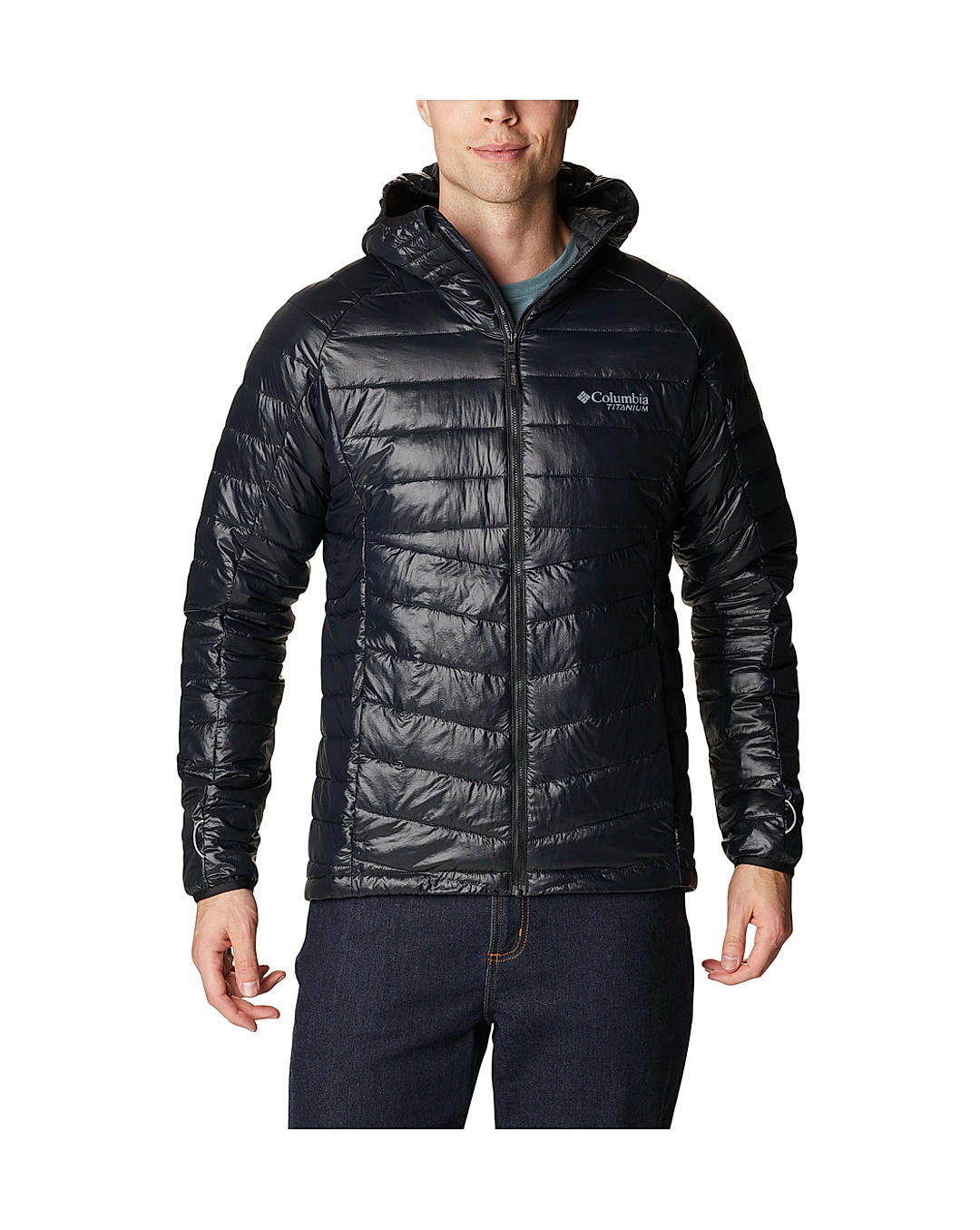Buy Columbia Black Platinum Peak Hooded Jacket For Men Online at Adventuras 504707