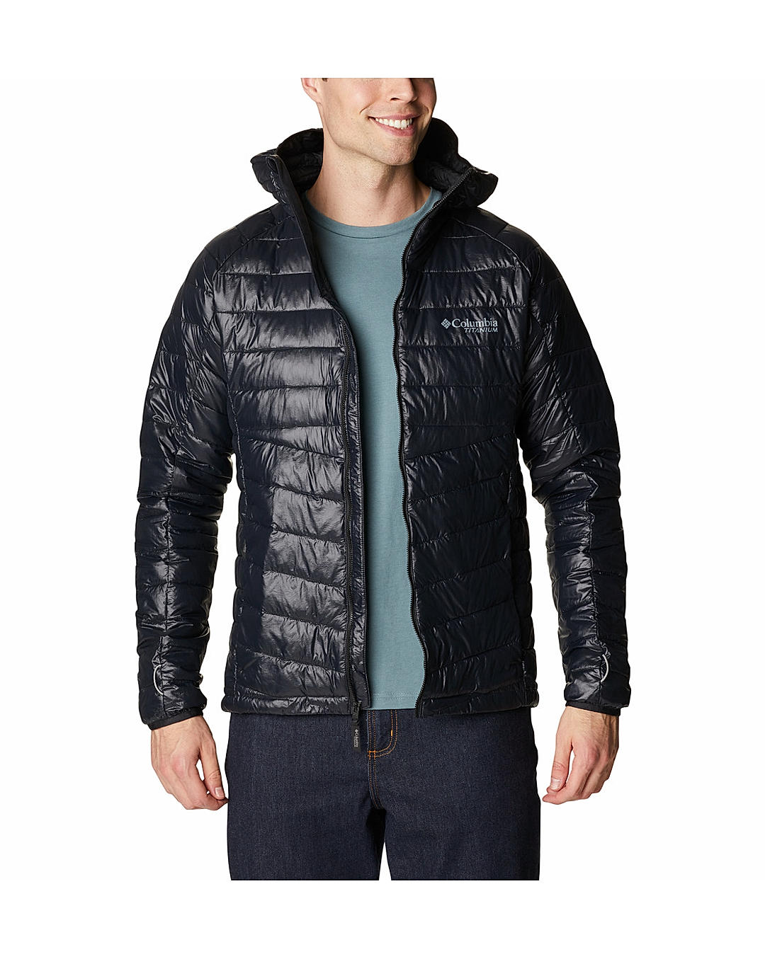 Buy Columbia Black Platinum Peak Hooded Jacket For Men Online at Adventuras 504707