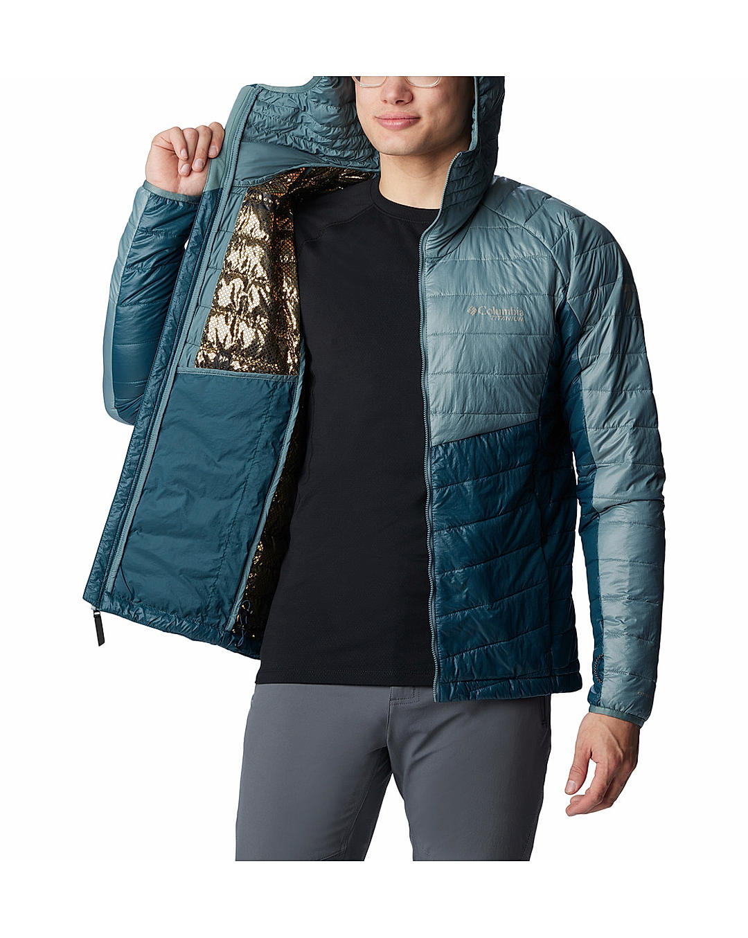 Columbia Mens Blue Omni-Heat Infinity Platinum Peak Jacket
