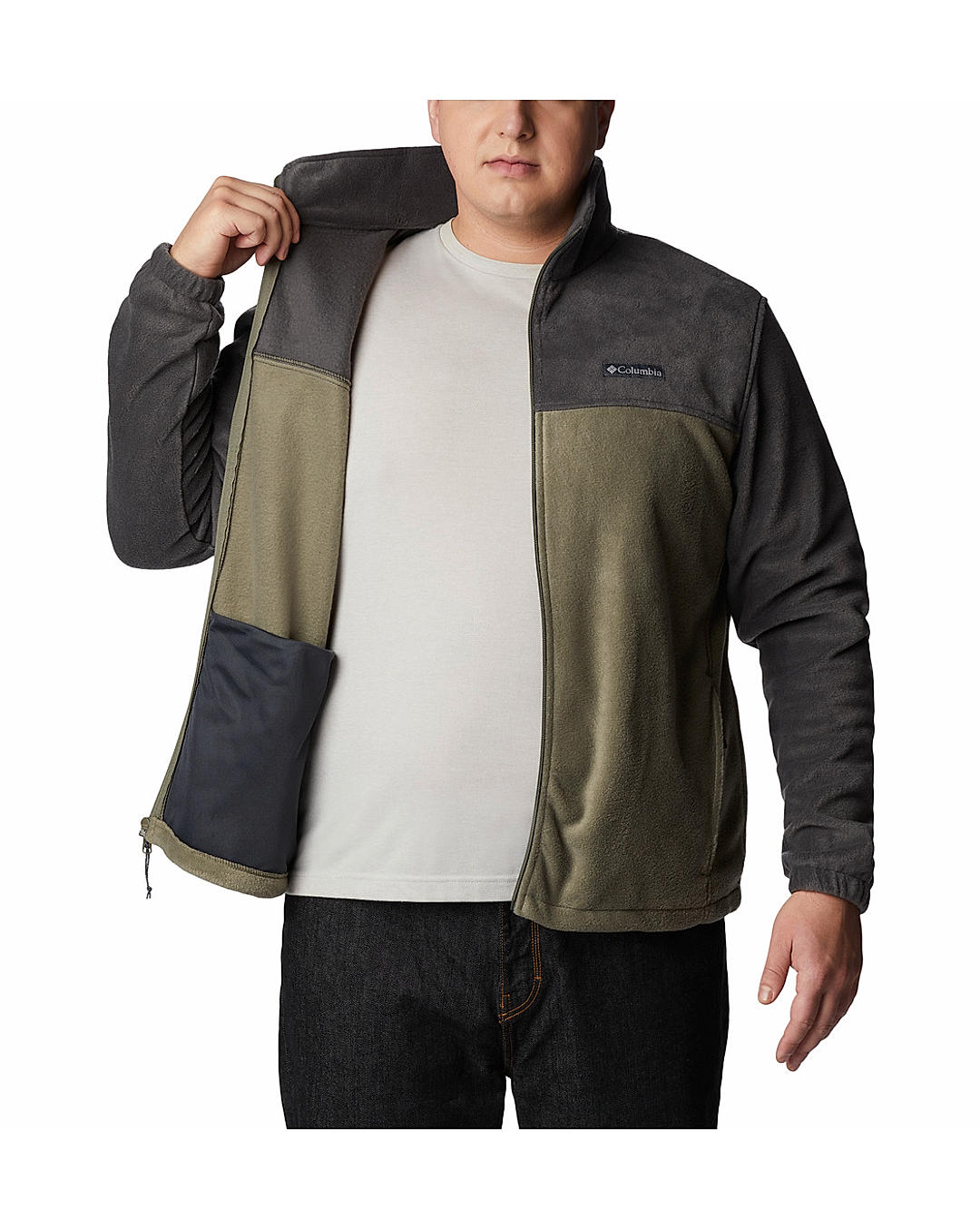 Columbia Mens Olive Steens Mountain Full Zip 2.0 Fleece Jacket