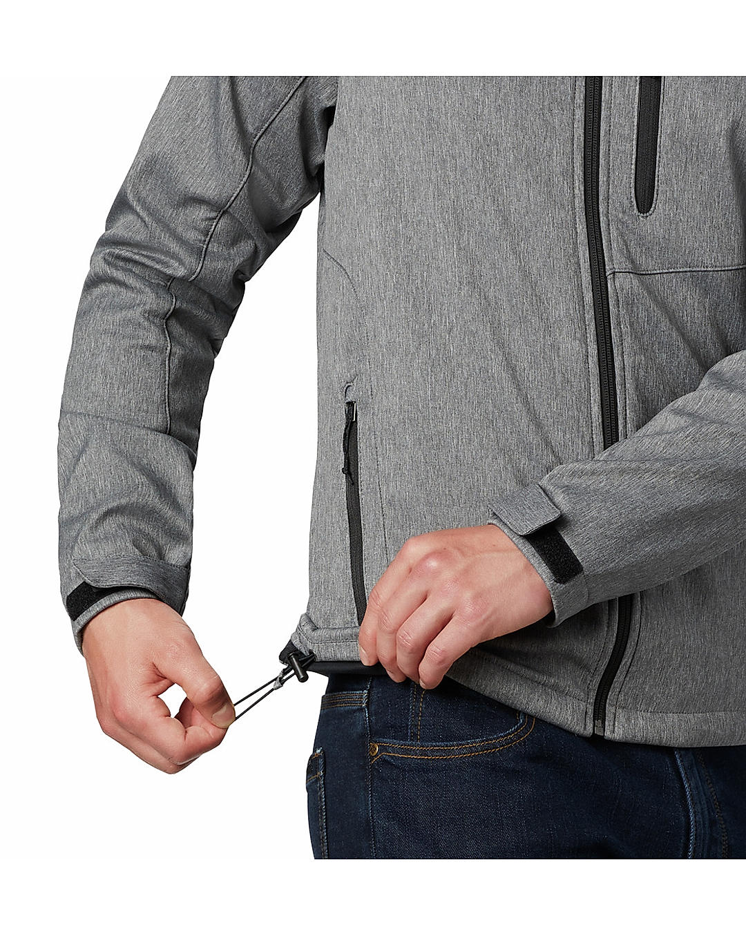 Columbia Mens Grey  Cascade Ridge II Softshell Water and Wind Resistant Jacket