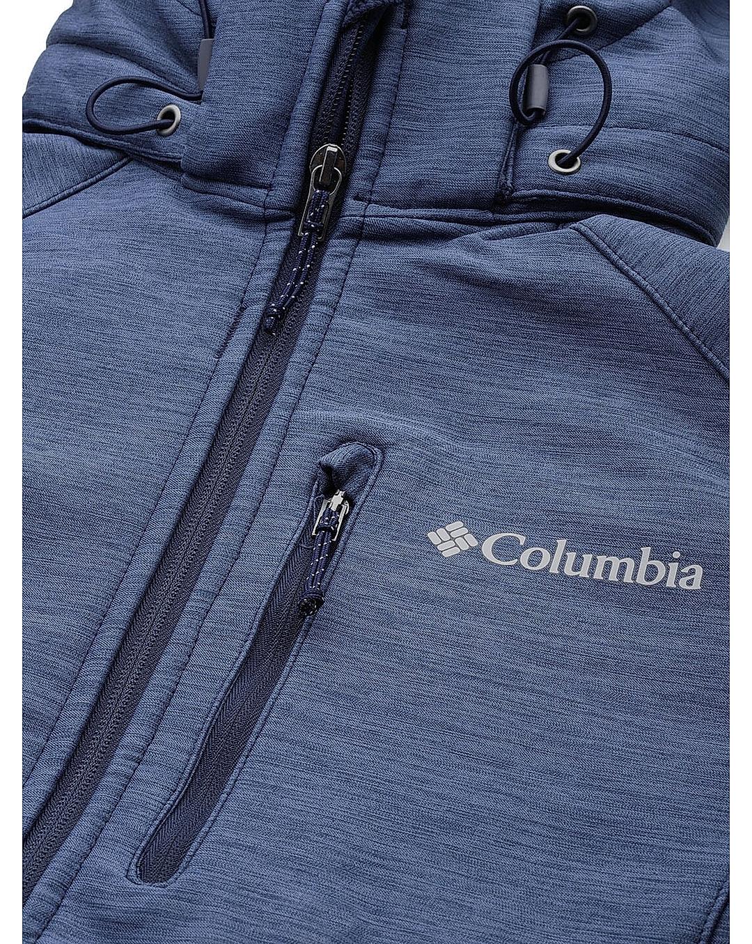 Columbia Mens Navy  Cascade Ridge II Softshell Water and Wind Resistant Jacket