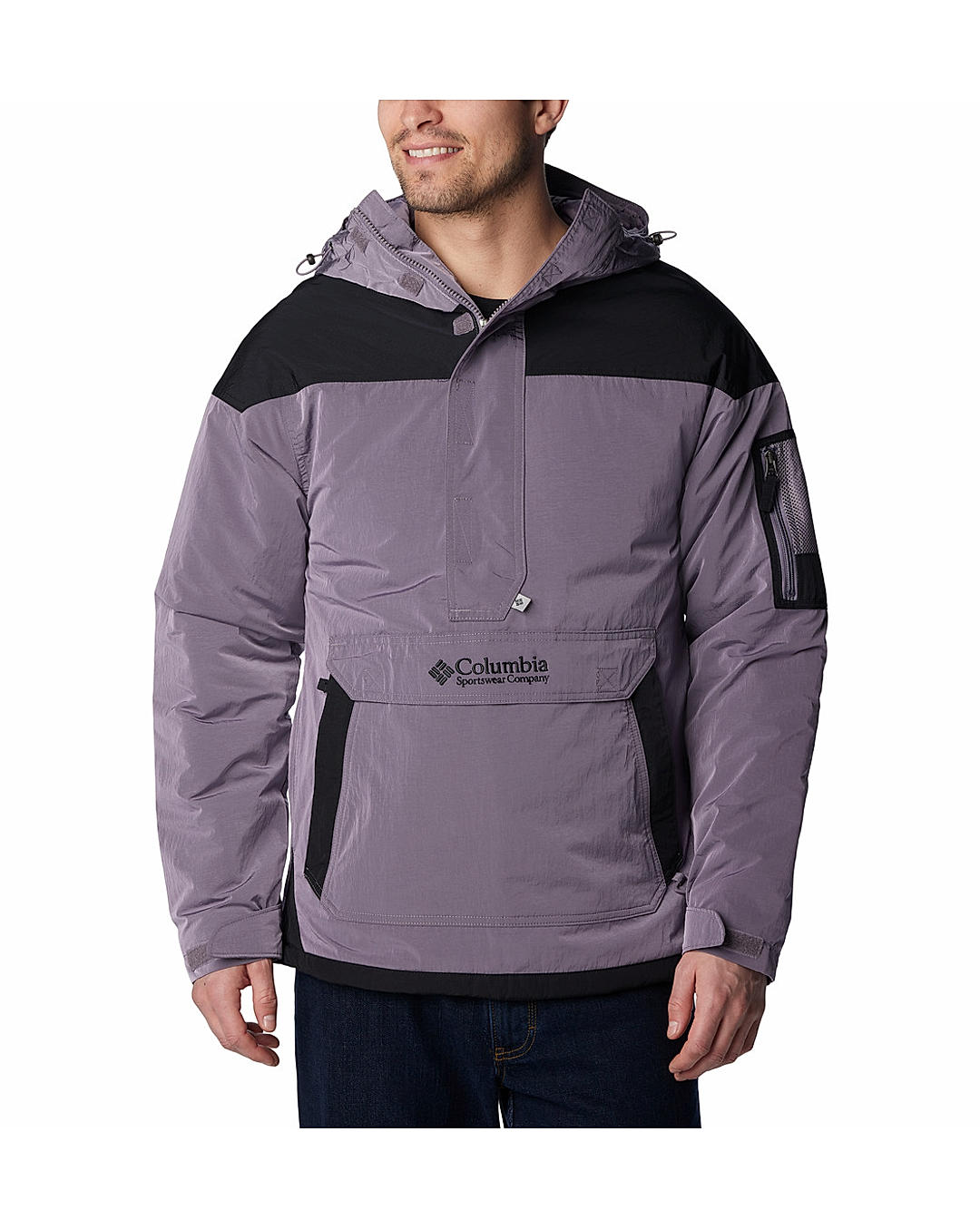 Columbia Mens Purple  Challenger Remastered Pullover Jacket