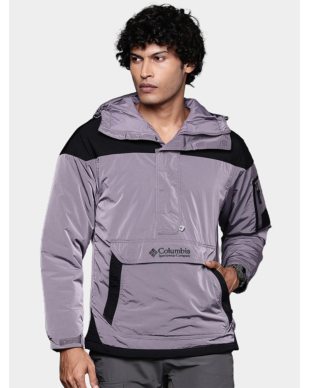 Columbia Mens Purple  Challenger Remastered Pullover Jacket