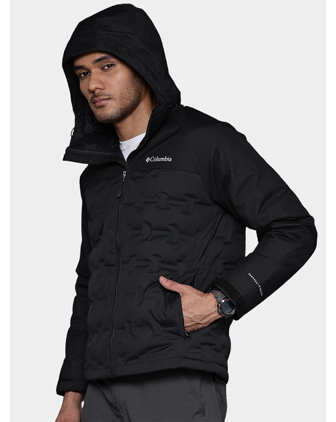 Columbia Mens Black Omni-Heat Infinity Grand Trek II Down Jacket